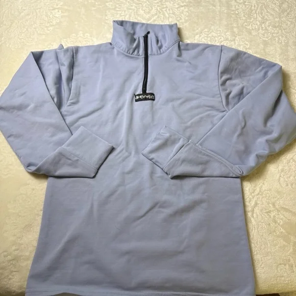 Light Gray Quarter-Zip Women's Sweater - Picture 5 of 5